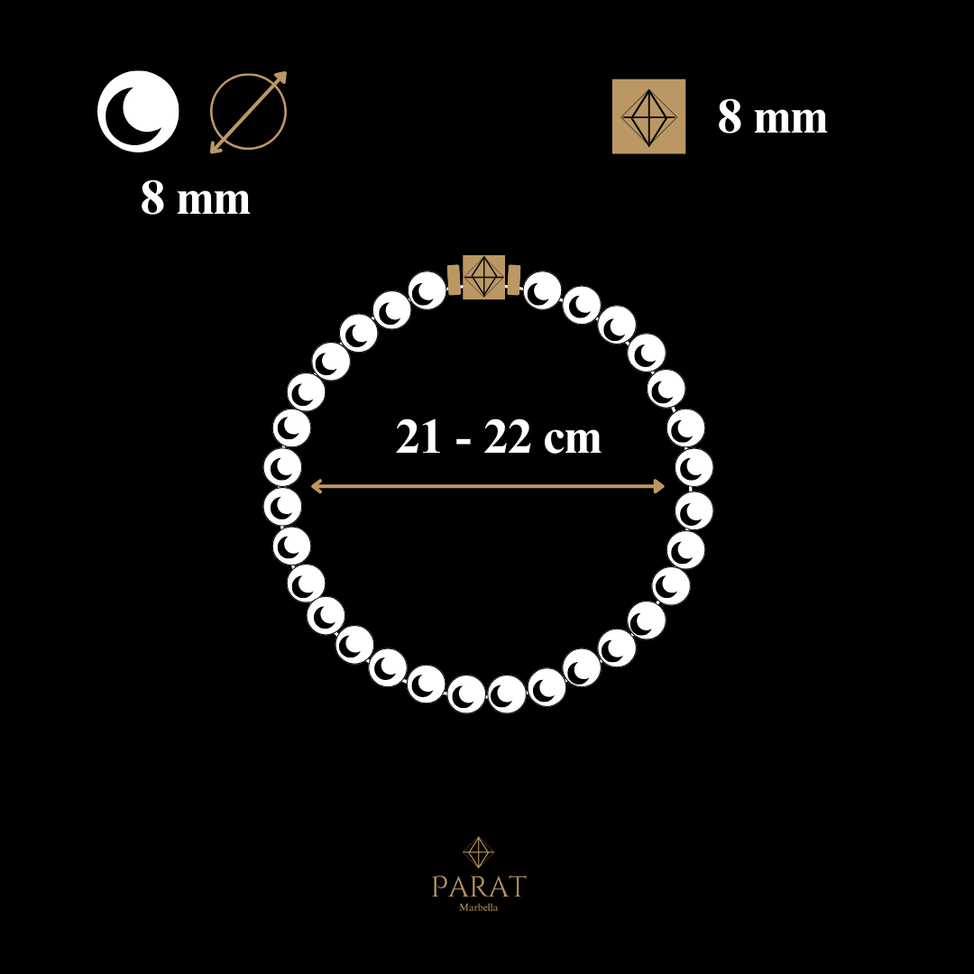 Bracelet bead 8mm size chart and chain length measurement guide