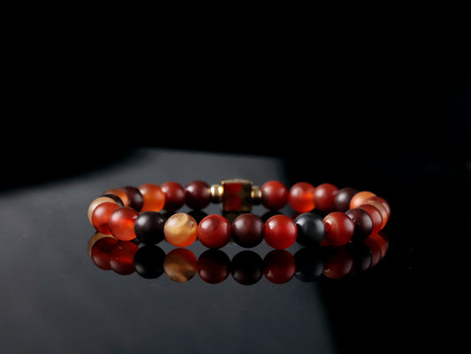 Red Frosted Agate 8 mm