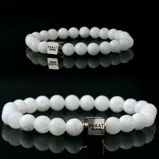 White Jade Bracelet (8mm) - Parat Marbella