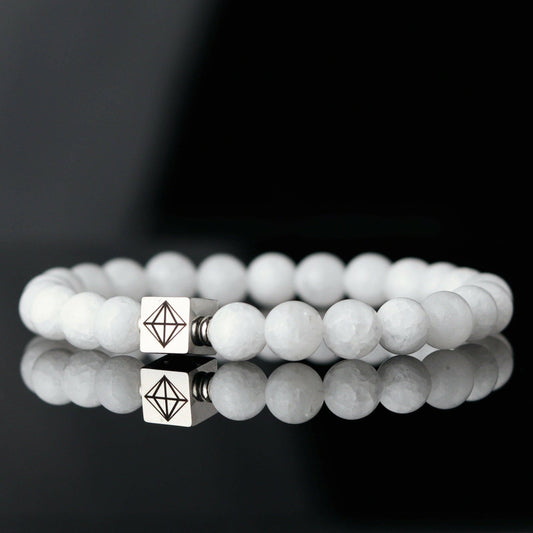 White Jade Bracelet (8mm) - Parat Marbella