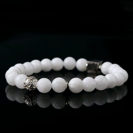 White Jade "Day" Bracelet - Parat Marbella