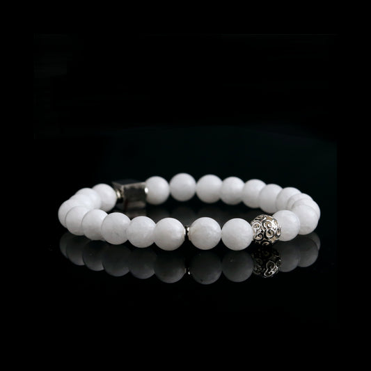 White Jade "Day" Bracelet - Parat Marbella